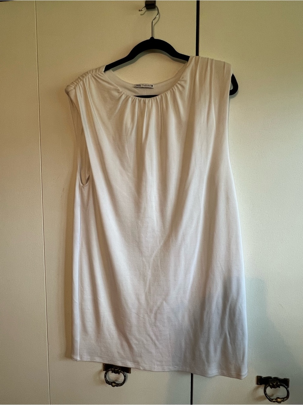 Zara White Sleeveless Tank Tunic